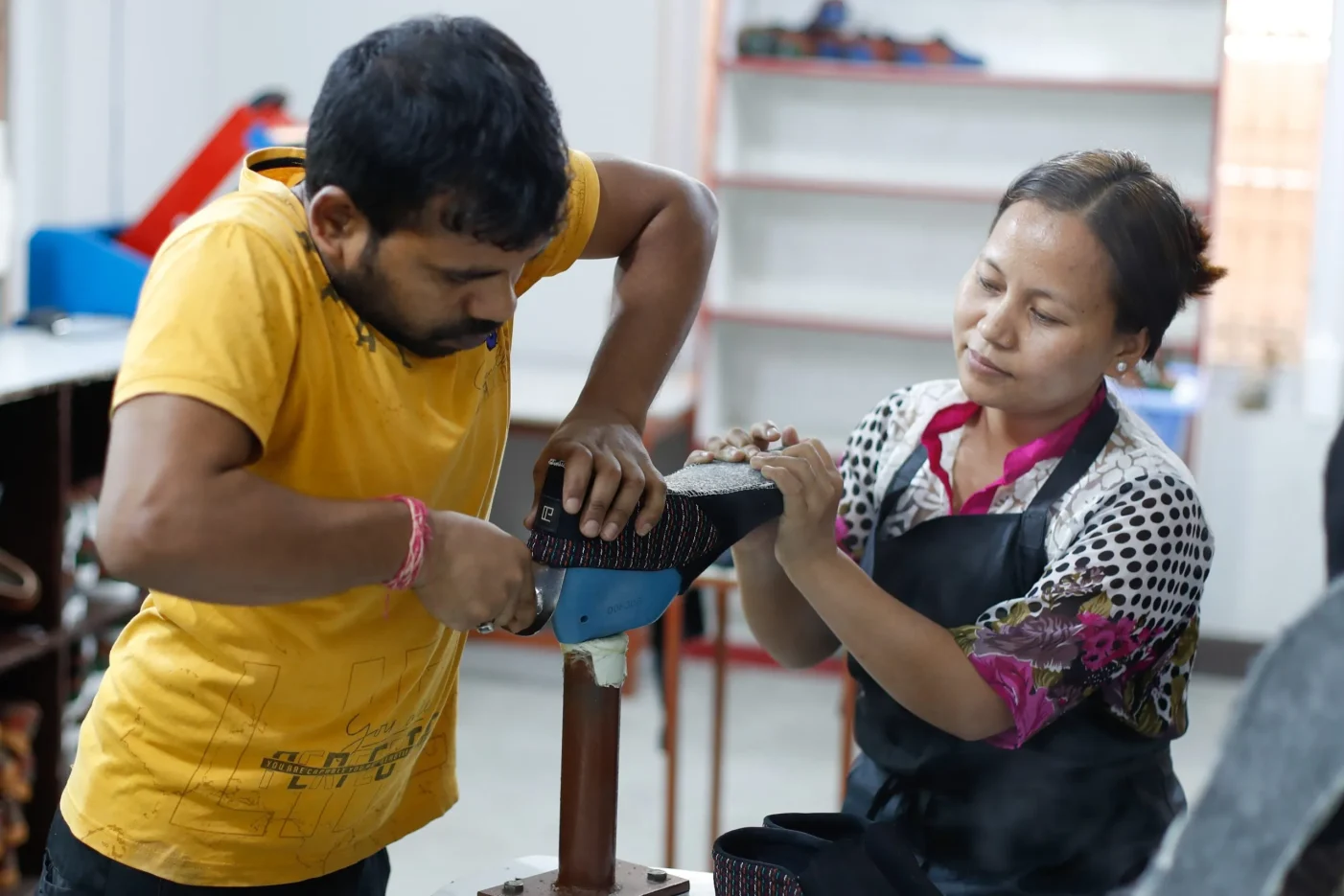 production of Dochaa shoes